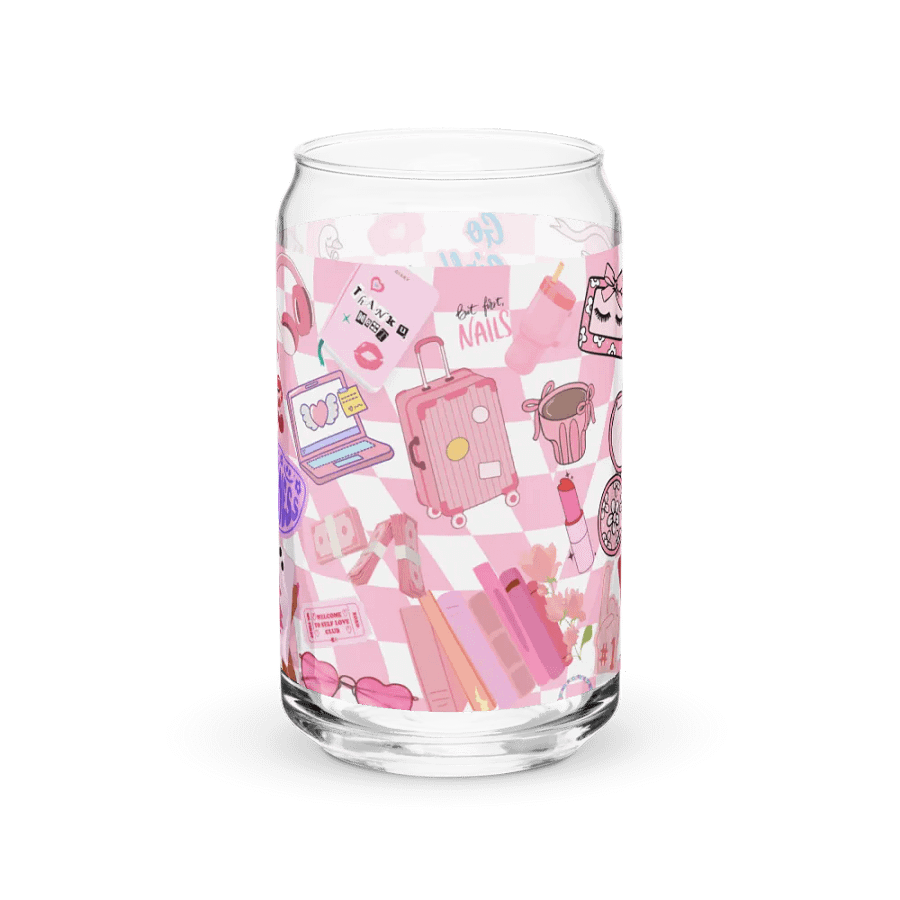 Girly Aesthetic Delight Can-Shaped Glass product image (7)