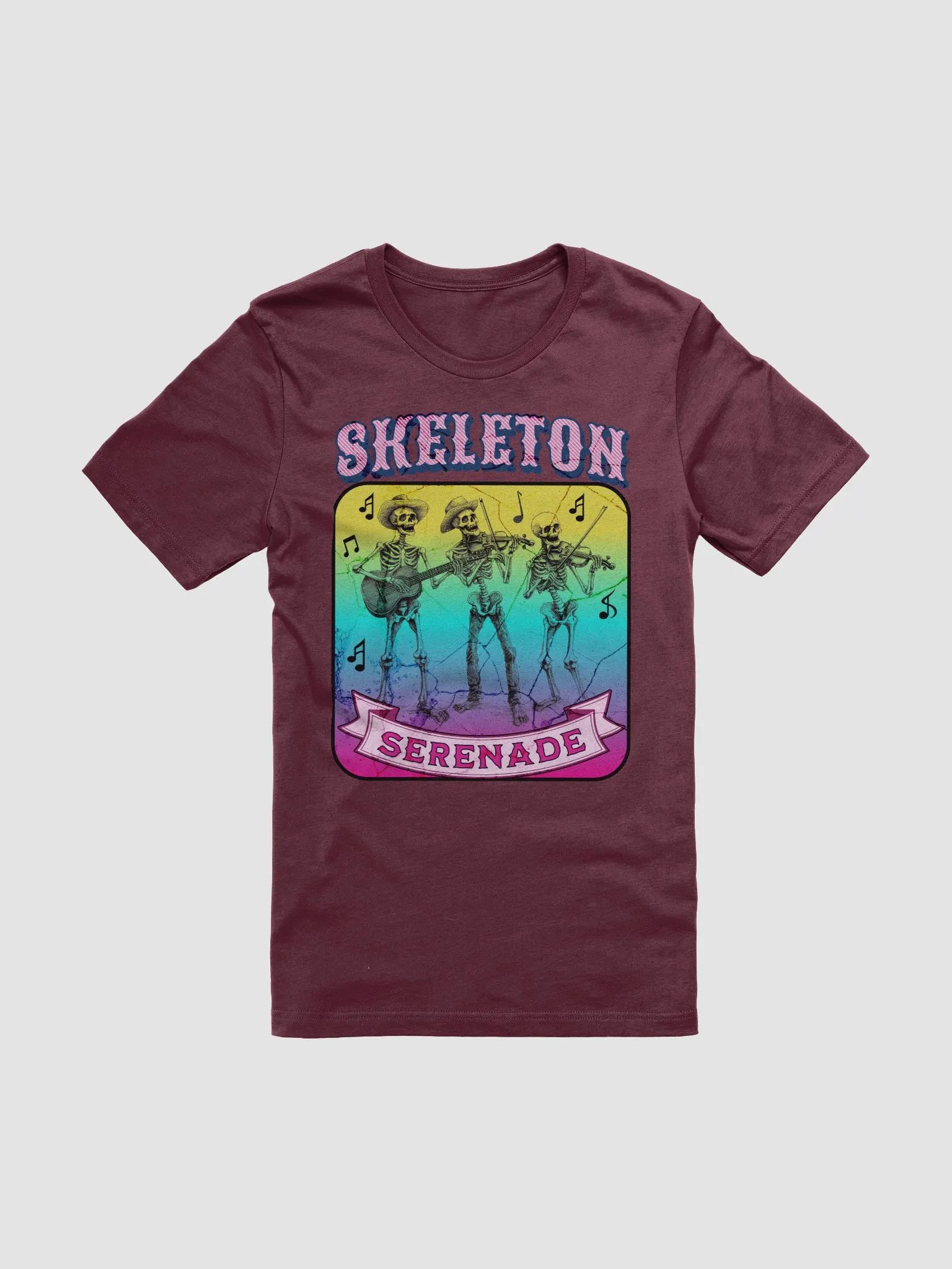 Skeleton Serenade Musical T-Shirt product image (1)
