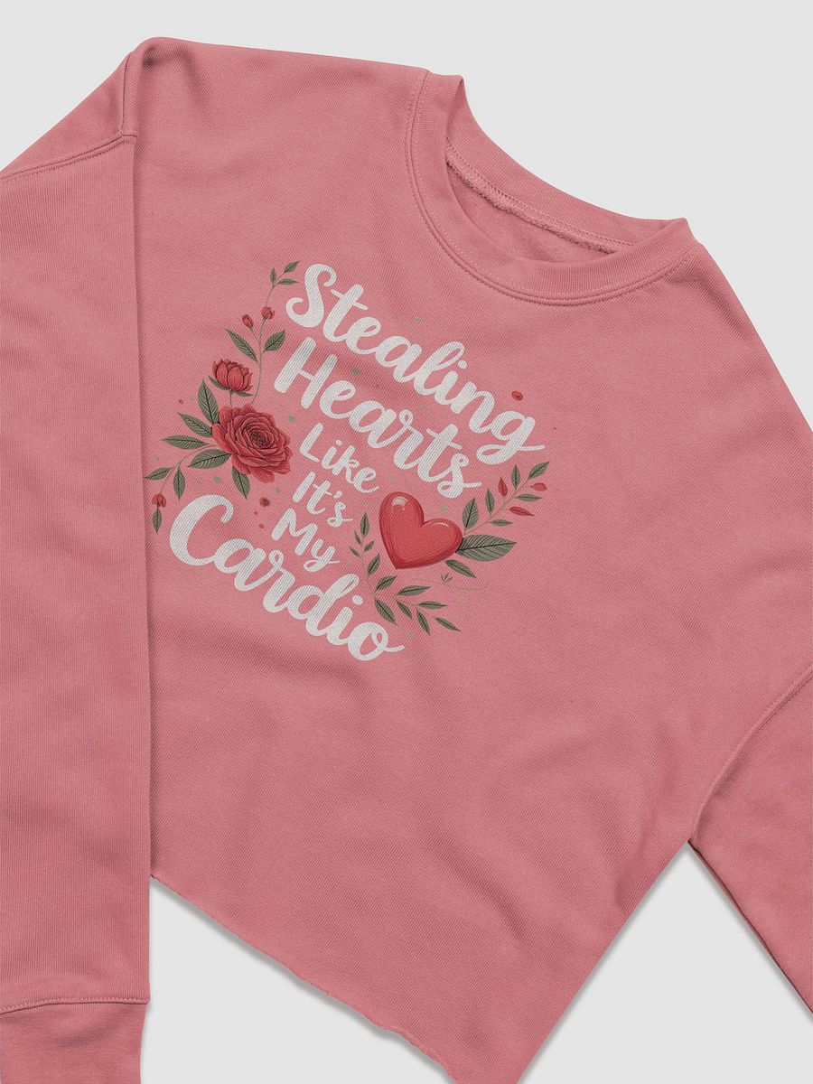 Stealing Hearts Like It's My Cardio' Valentine's Day Crop Sweatshirt product image (9)