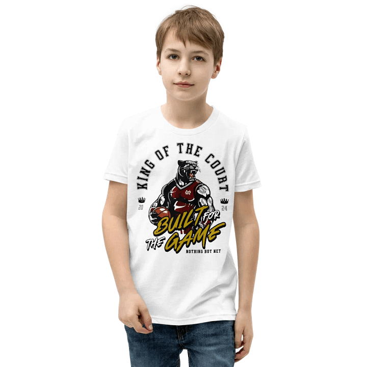 King of the Court Youth T-Shirt Wht product image (2)