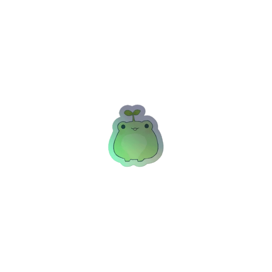 holographic frog sticker product image (1)