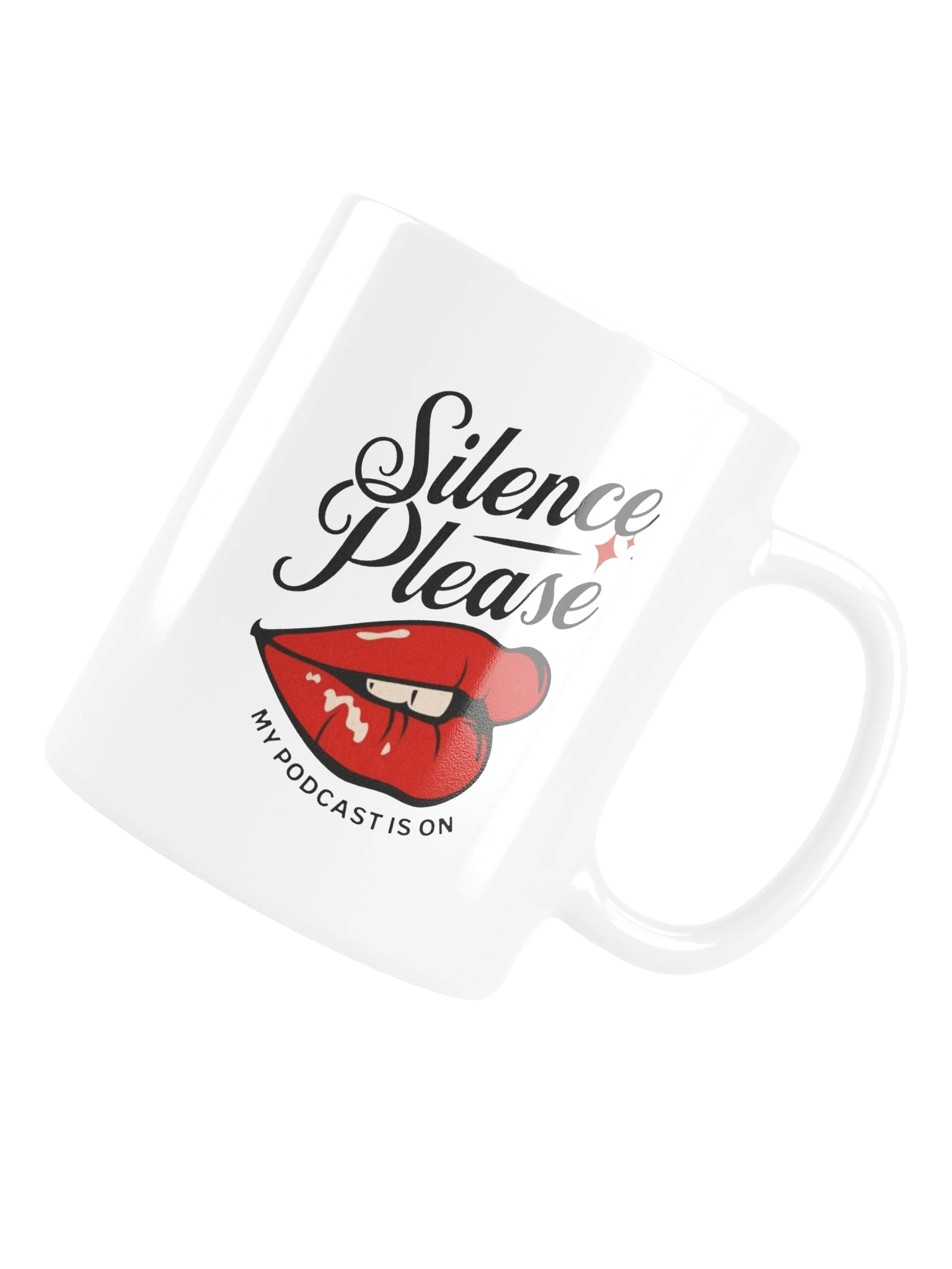 Silence Please Red Lips Mug product image (13)