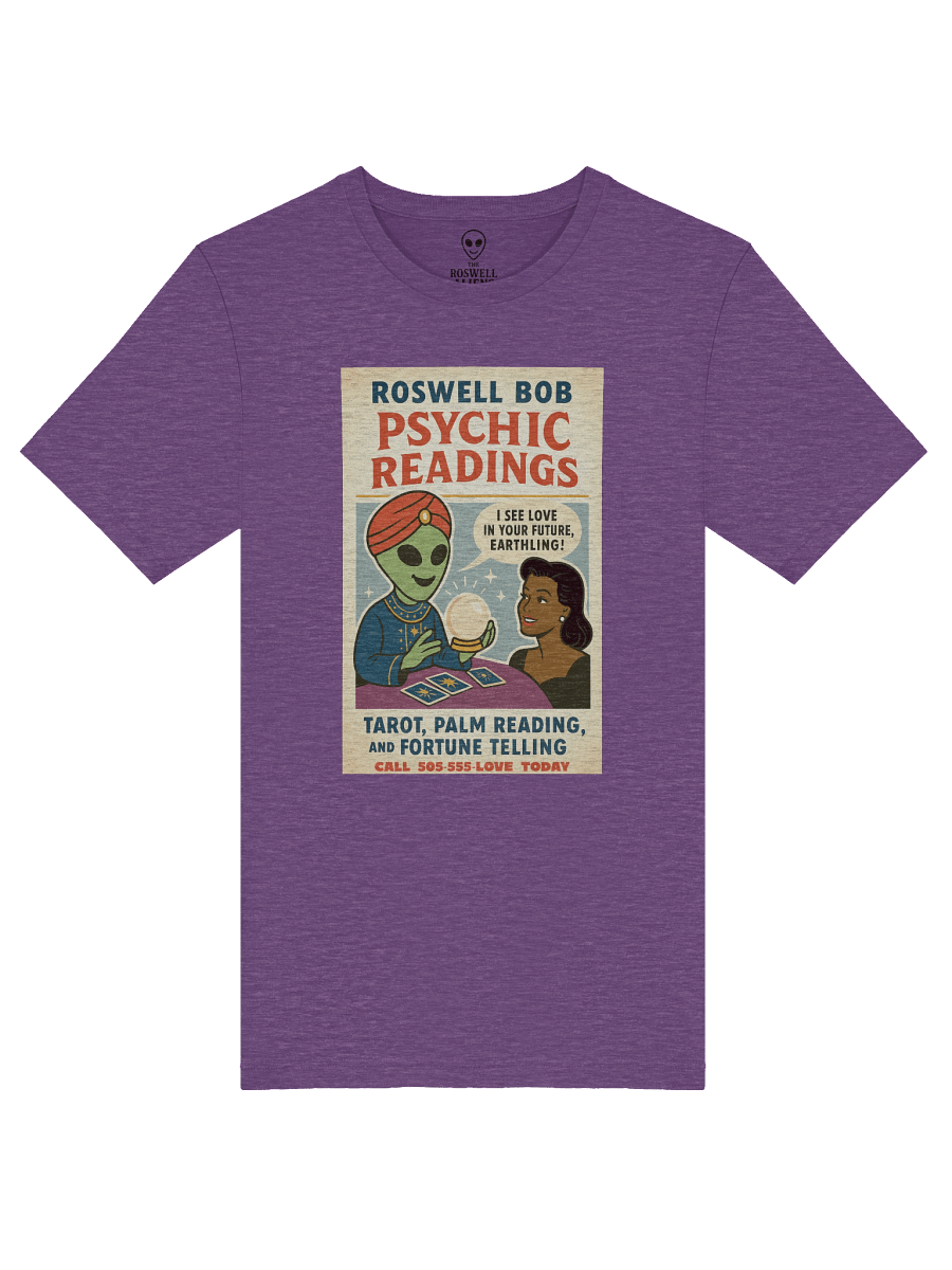 Psychic Readings Brunette Woman Roswell Aliens 1950's Retro Poster Unisex T-Shirt product image (54)