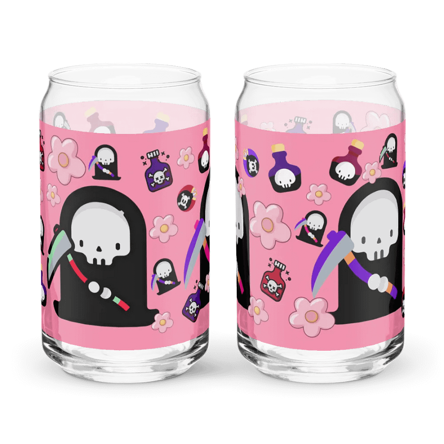 Pink Grim Reaper Glass Tumbler product image (2)
