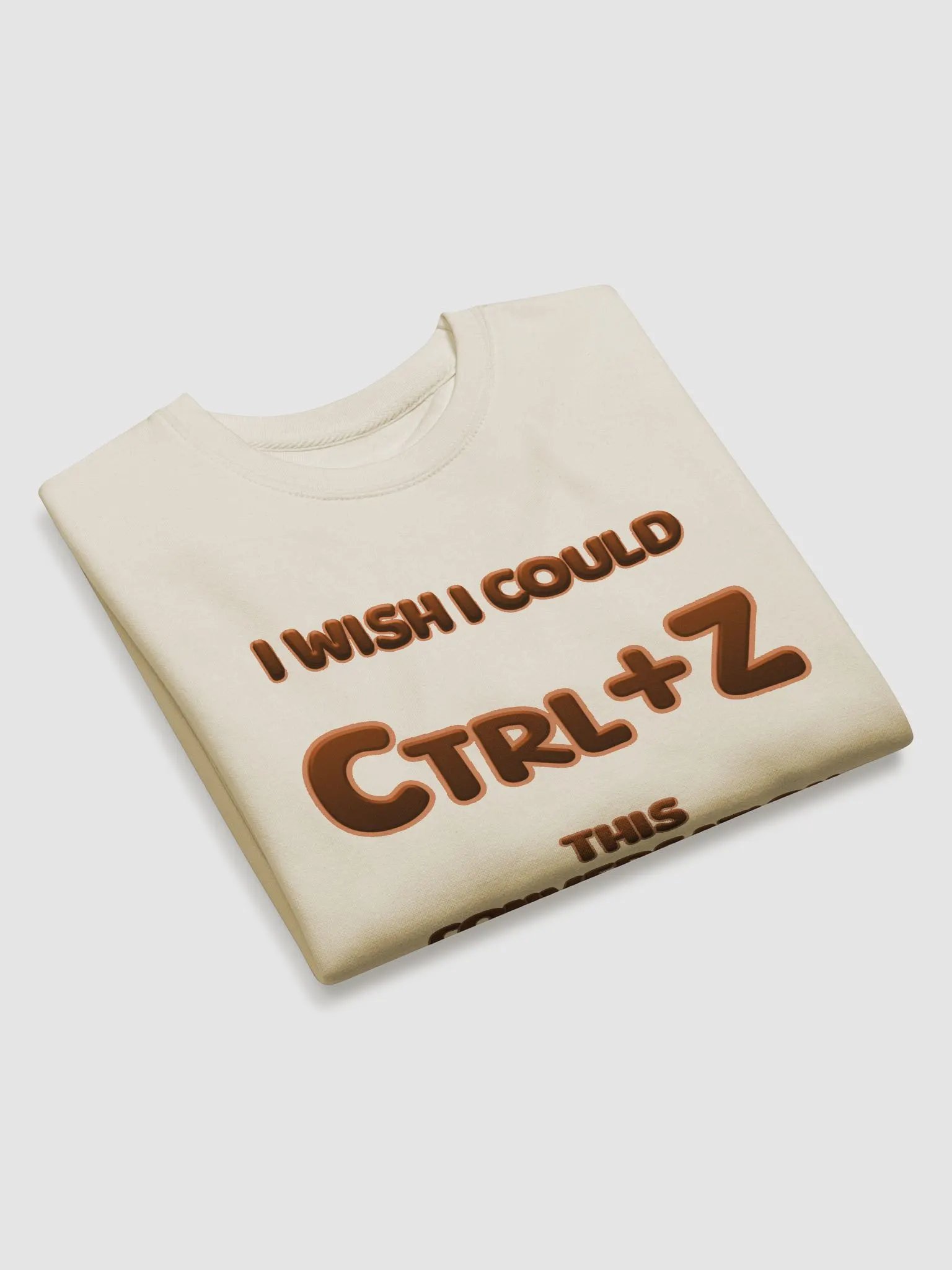【Ctrl+Z】Orange Text Premium Sweatshirt product image (2)