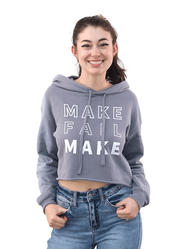 Make / Fail Women's Cropped Hoodie product image (1)