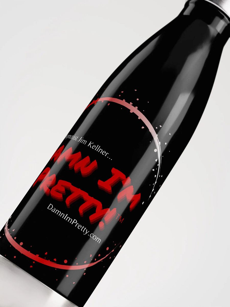 Damn I'm Pretty! Water Bottle - RED Lettering w/ Circle product image (5)