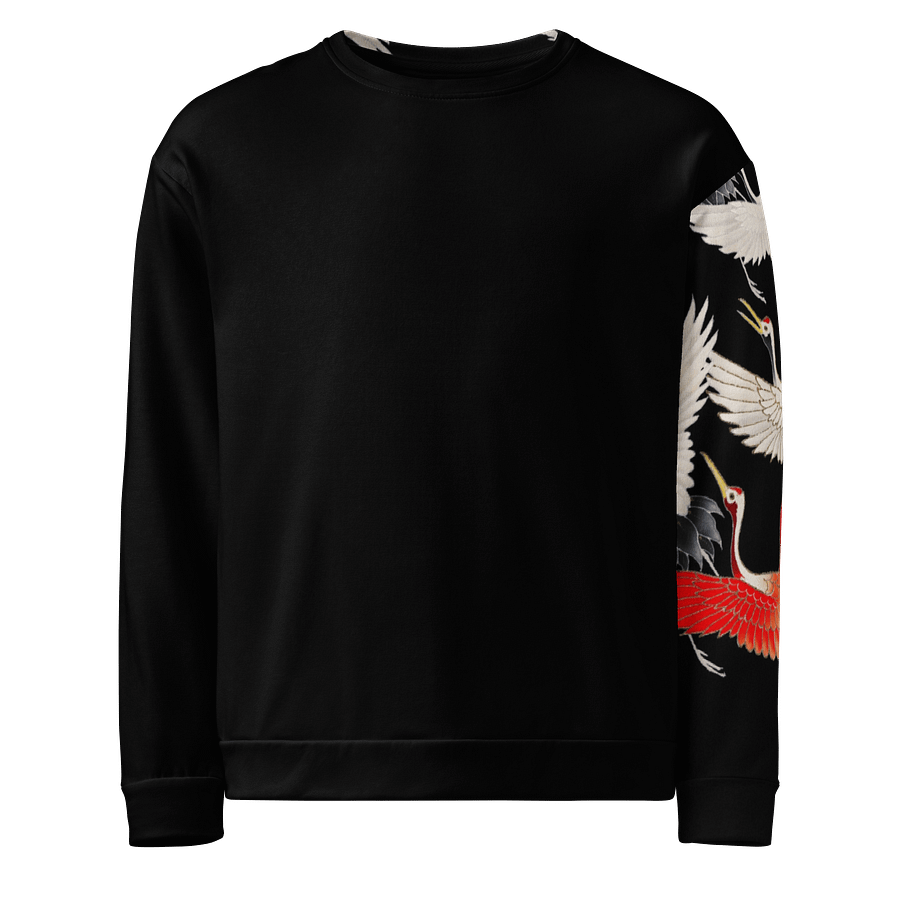Flying Cranes All-Over Print Recycled Unisex Sweatshirt product image (1)
