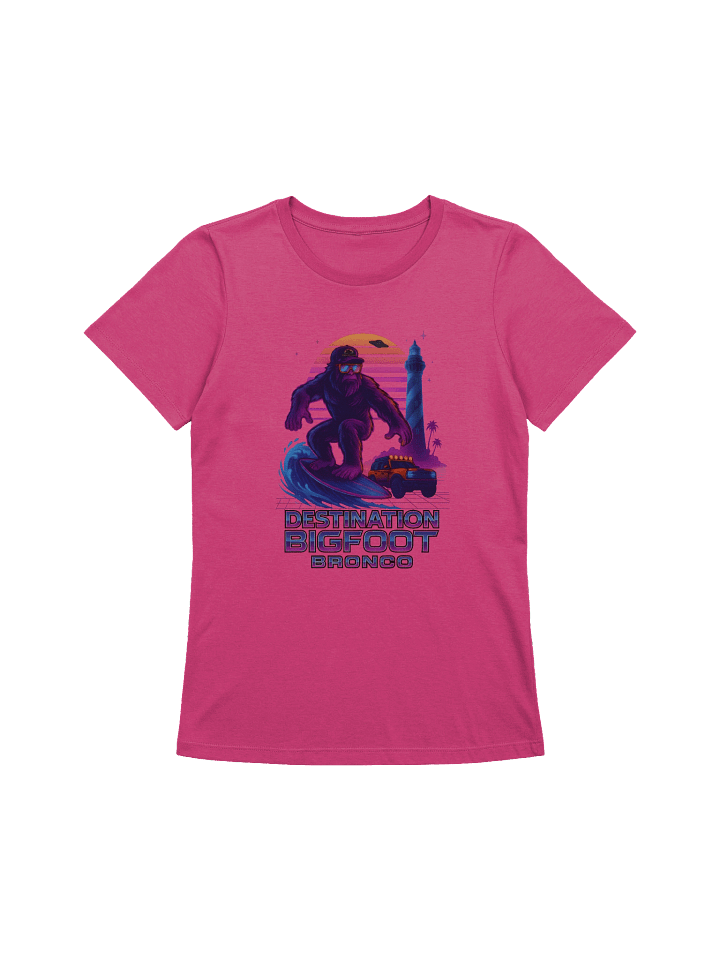 Destination Bigfoot Bronco Synthwave Bella+Canvas Women's Supersoft Relaxed-fit T-Shirt (Multiple Colors Available) product image (16)