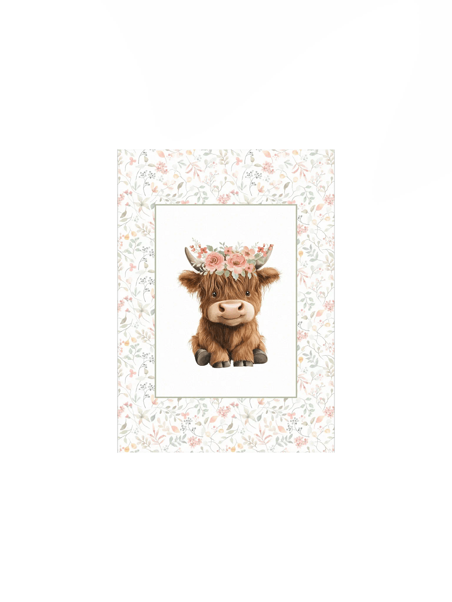 Highland Cow with Watercolor Florals product image (2)