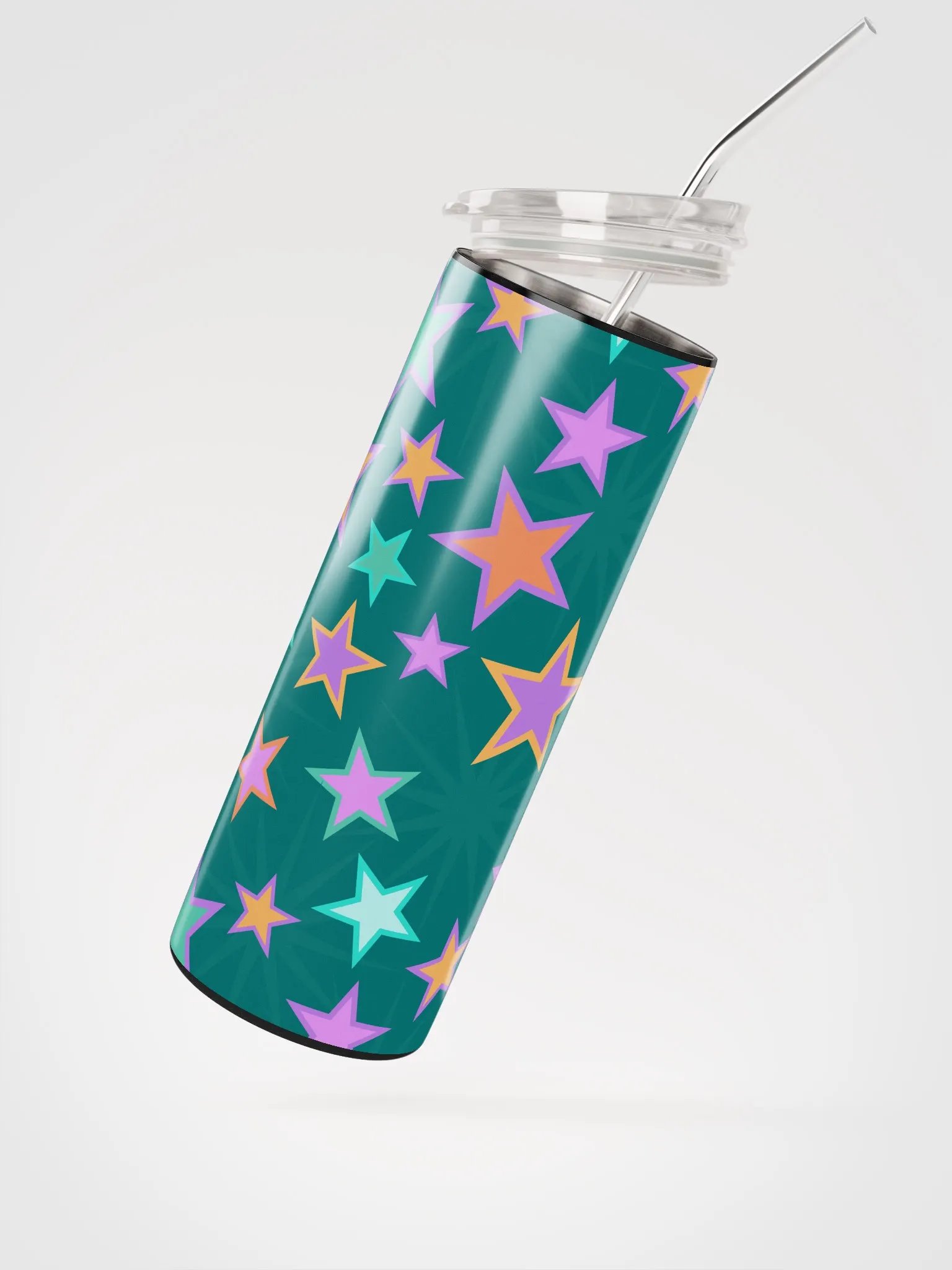 Party Time! Stars 20 oz Tumbler with Straw product image (3)