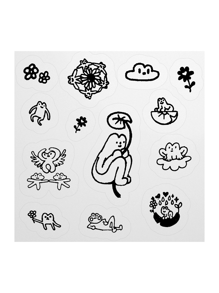 Doodle Stickers: Frogs and Flowers product image (3)