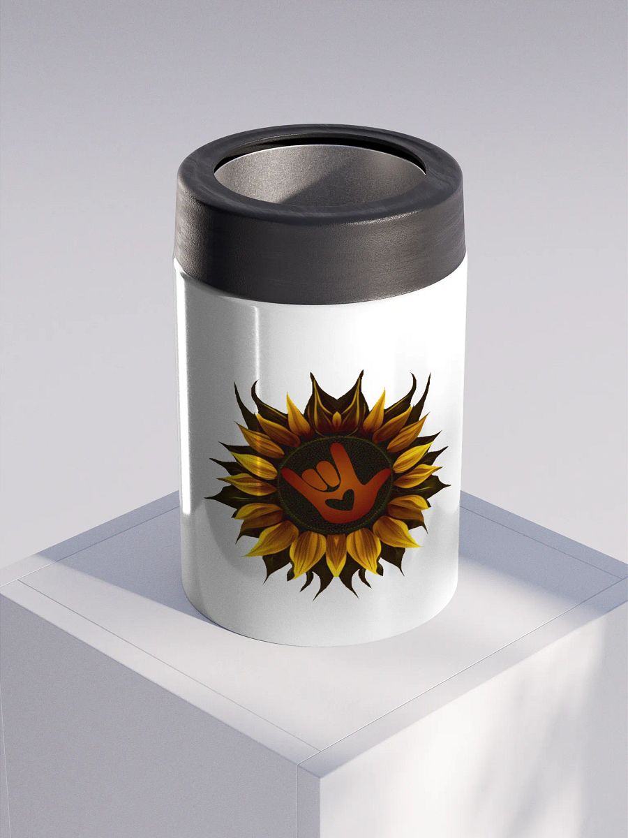 ASL Love Sunflower Stainless Steel Koozie product image (3)