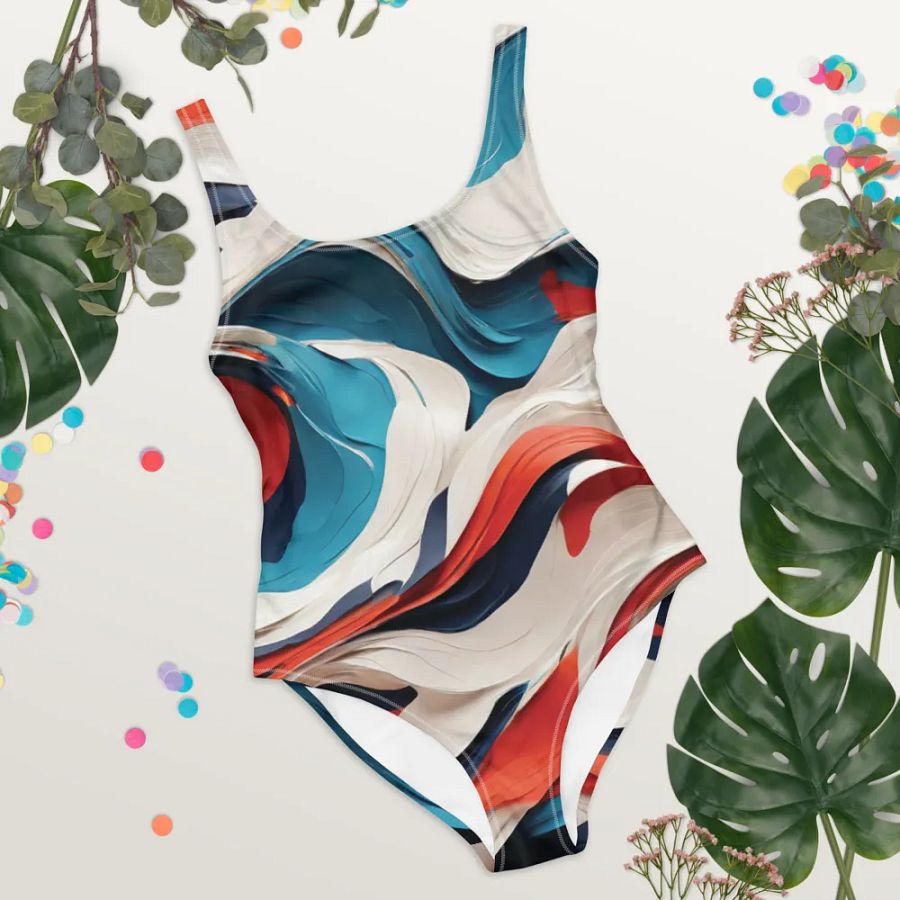Abstract wavy swimming suit product image (8)