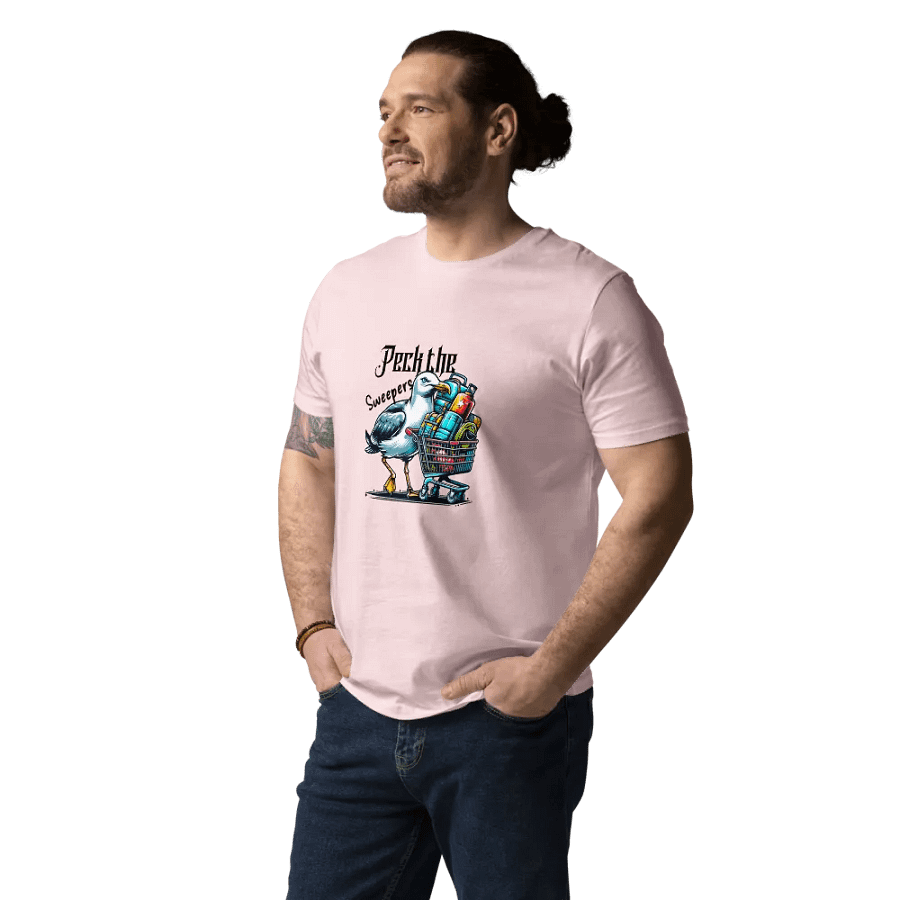 Peck the sweepers! organic cotton tee shirt. product image (398)
