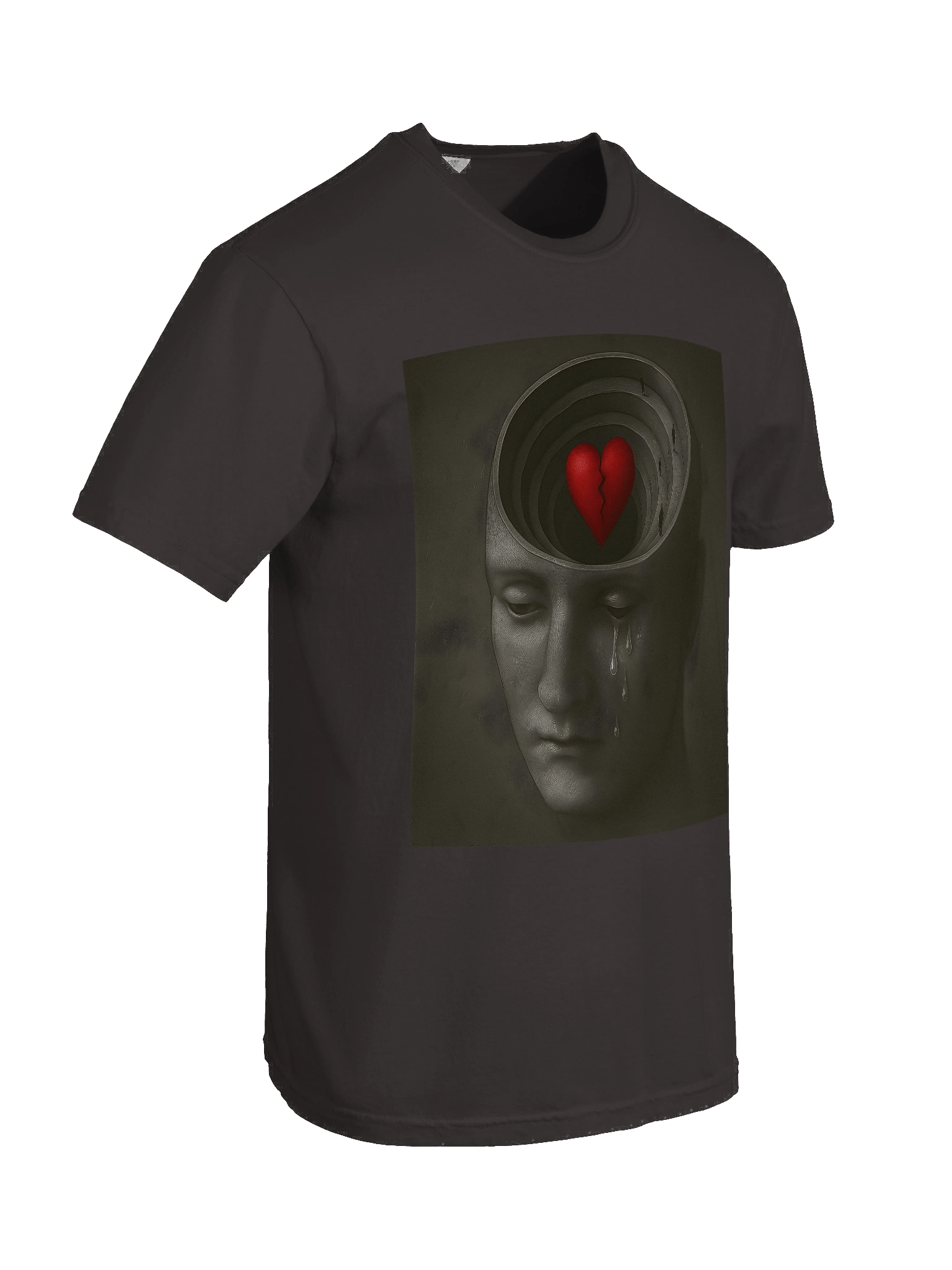 Surreal Broken Heart Tee – Crying Statue Art T-Shirt product image (55)