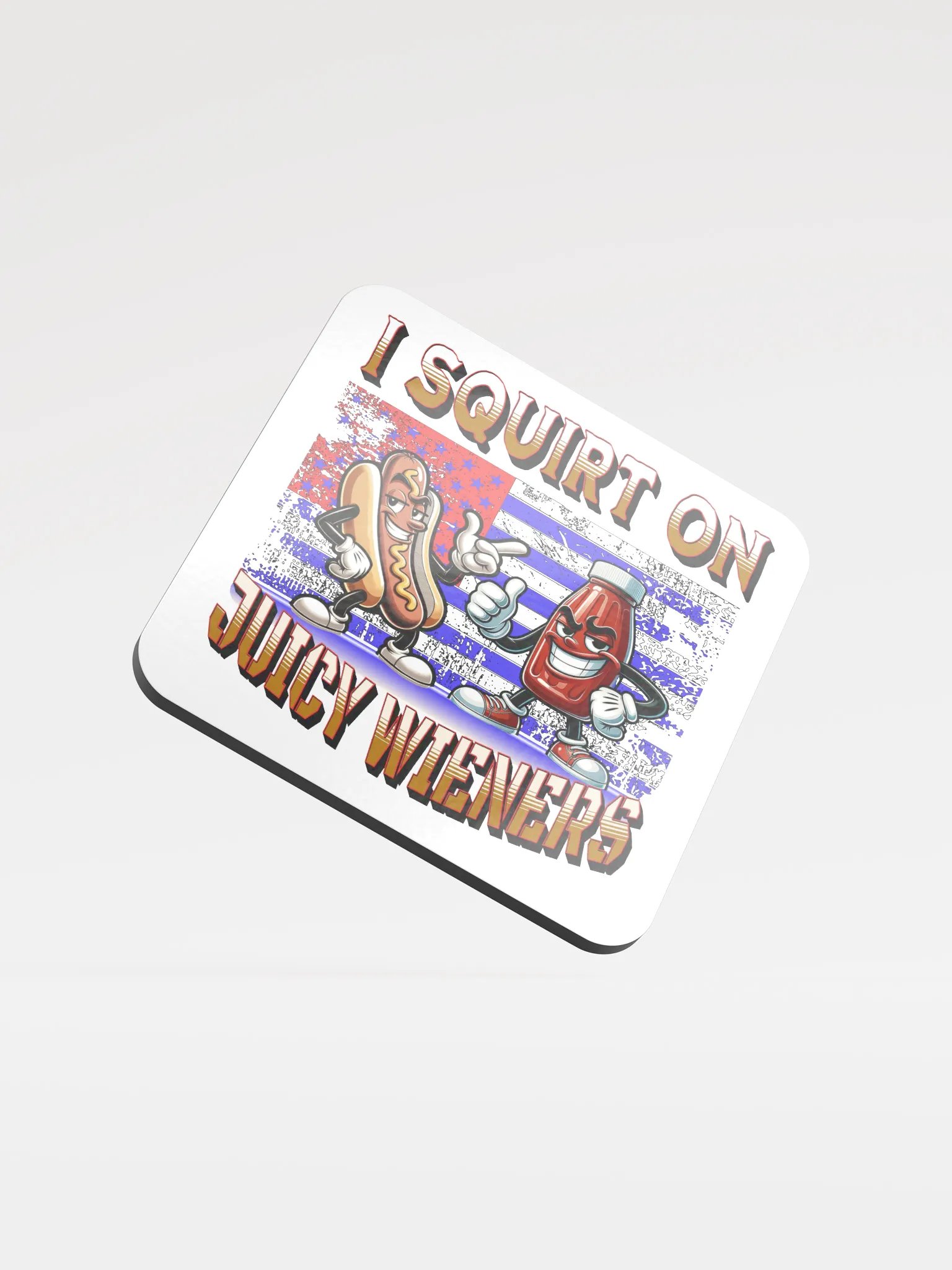 I Squirt On Juicy Wieners Saucy Duo Cork Coaster product image (1)