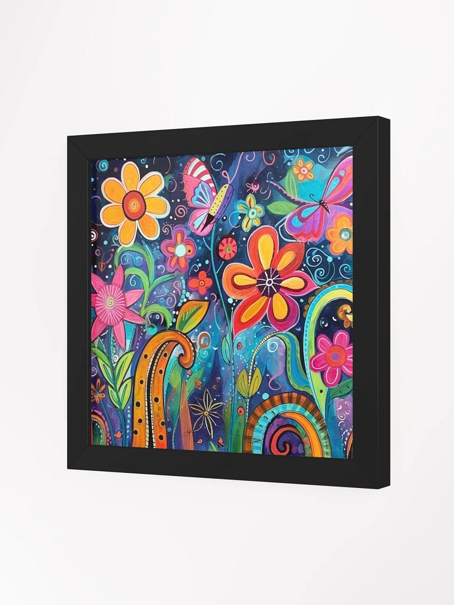Colorful Flowers and Butterflies Whimsical Wall Art product image (22)