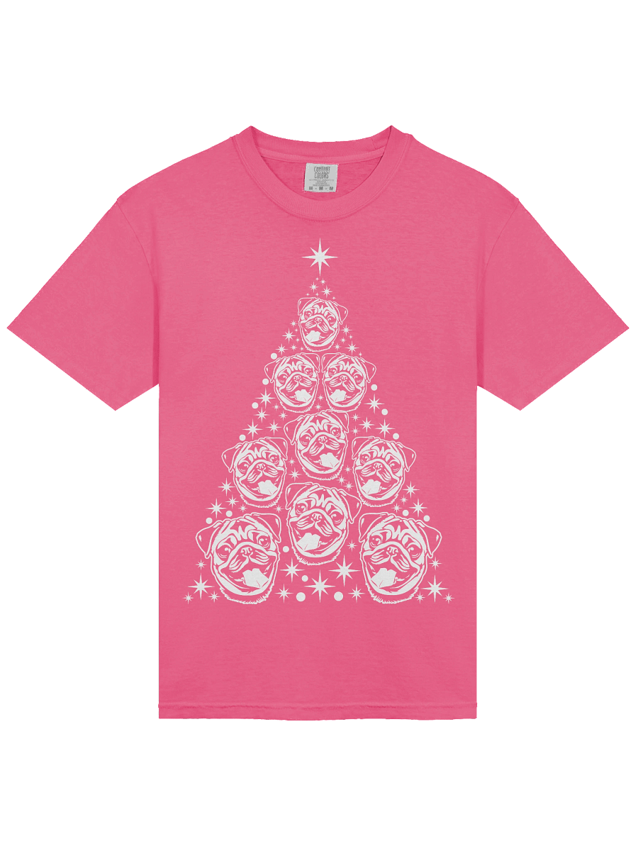 Pug(2) Christmas Tree T-Shirt product image (43)