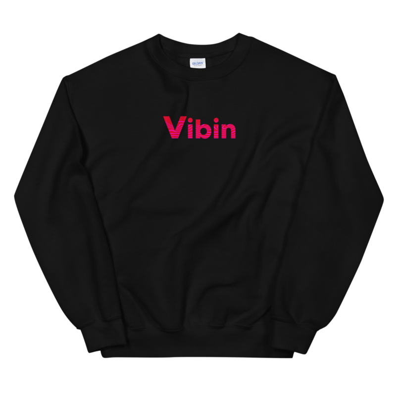 Vibin Crewneck - Red and Black product image (1)