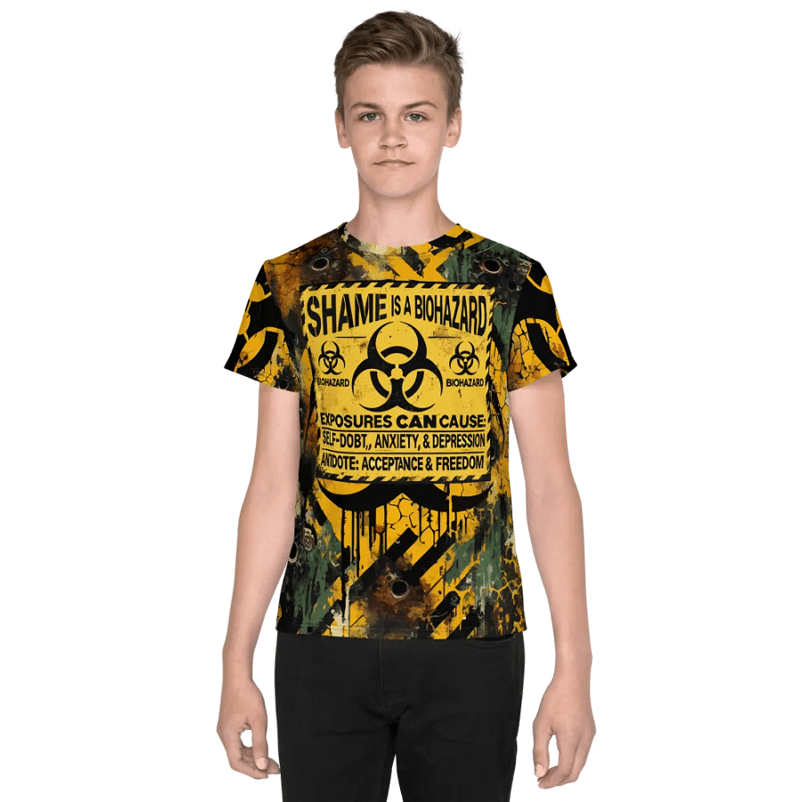 Shame Is A Biohazard Youth Crew Neck T-Shirt product image (1)