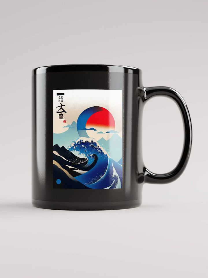 Geometric abstract art in Japanese style (front & back) product image (1)