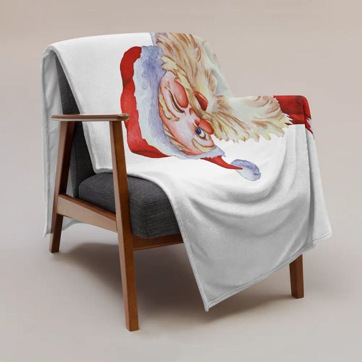 Cheerful Santa Throw Blanket product image (2)