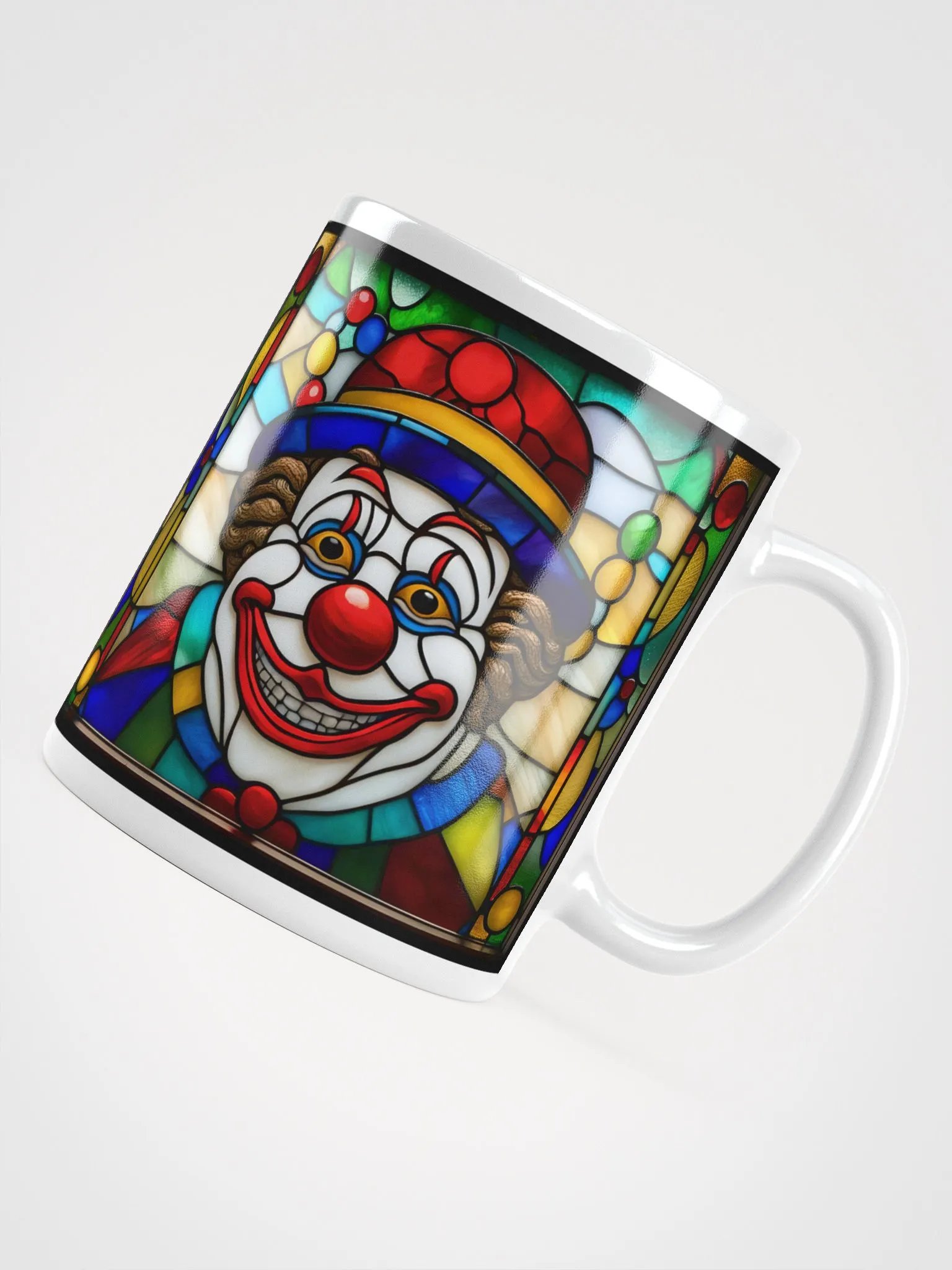#004 Fuzzy McCoy Clown Stained Glass Mug product image (12)