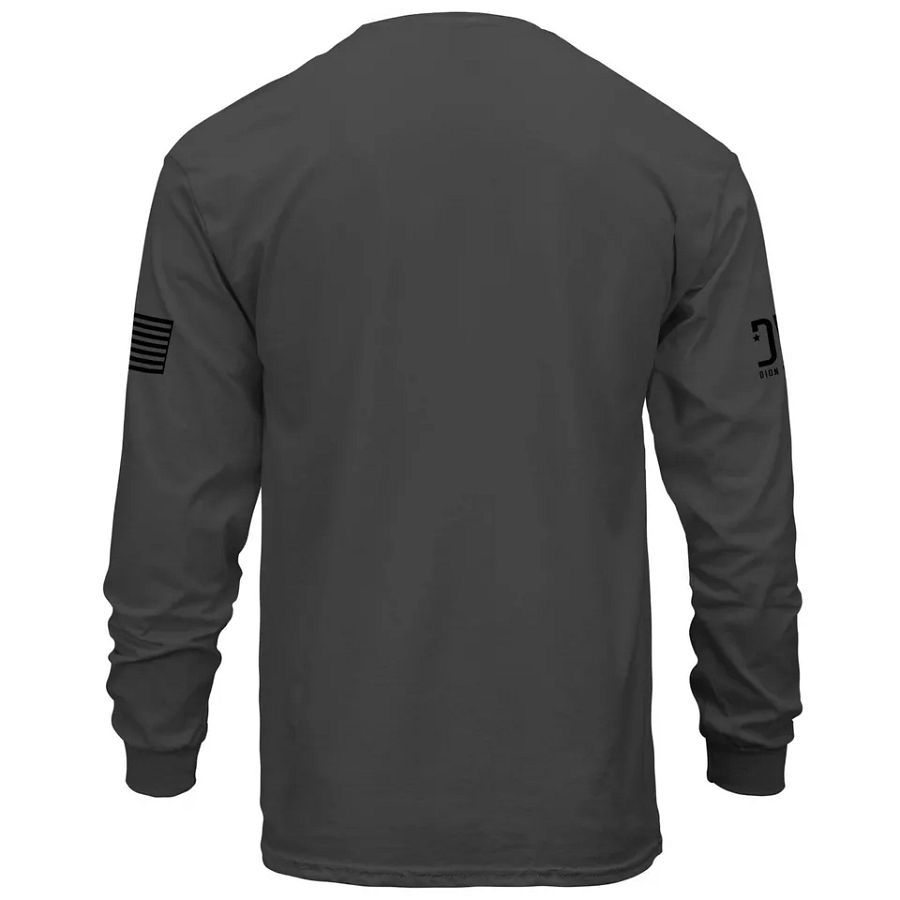 American Warrior Flag Skull Military USA Patriotic Long Sleeve T-Shirt product image (3)