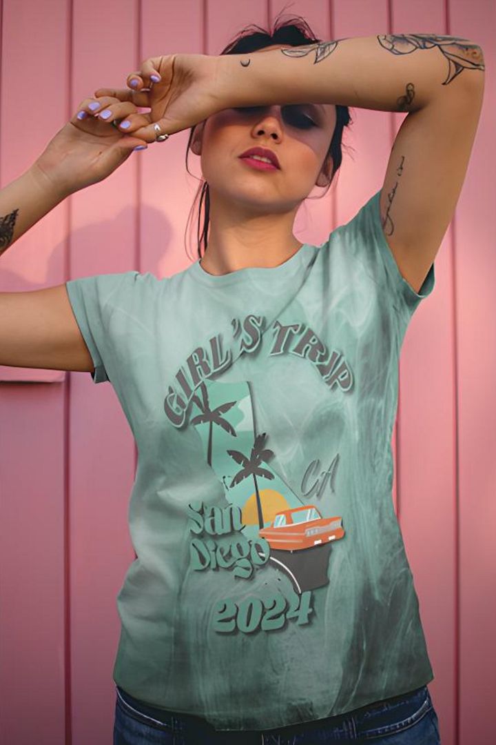 Girls Trip San Diego Ca 2024 All Over Print T-shirt product image (1)