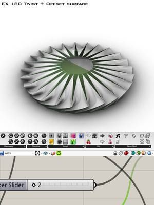 Grasshopper - EX 180 - Twist + Offset surface #model #architect #models #grasshopper3d #rendering #architectureschool #parametricarchitecture #zahahadid #architecturedesign #architecturemodel #modeling #render #architecturetiktok #architecture #rhino #architecturestudentlife #grasshopper #architecturestudent #design #parametricdesign
