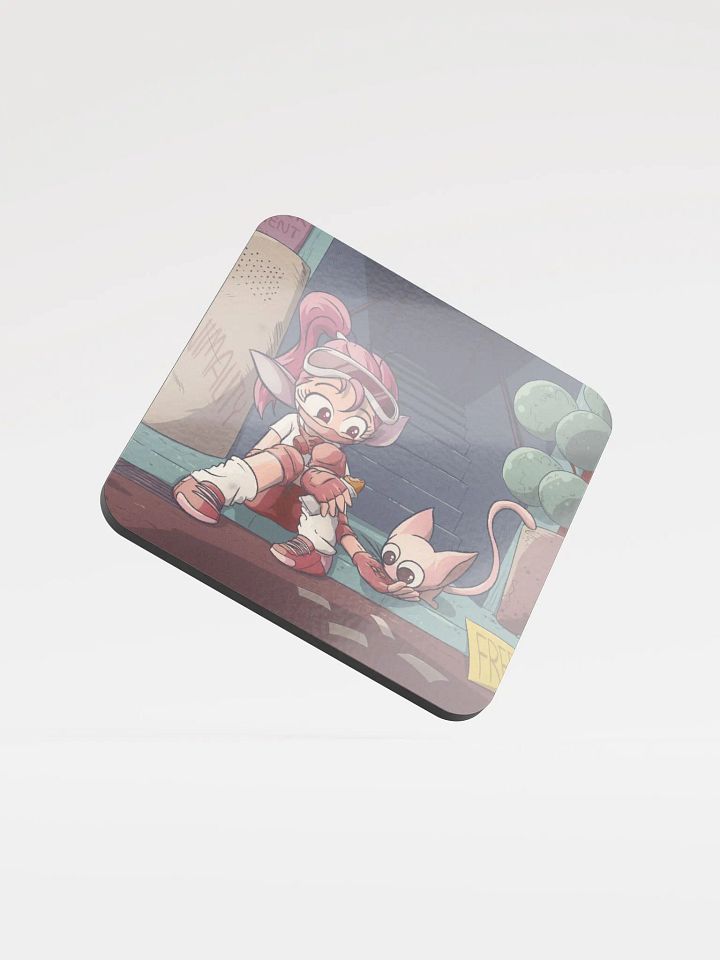 Here for You | Glossed Cork Coaster product image (1)