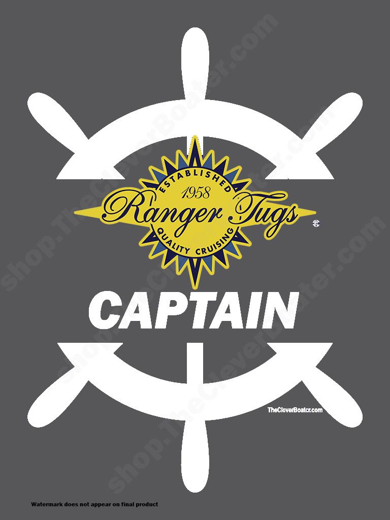 Ranger Tug Captain - T-Shirt - Dark Shirt w/White Logo product image (2)