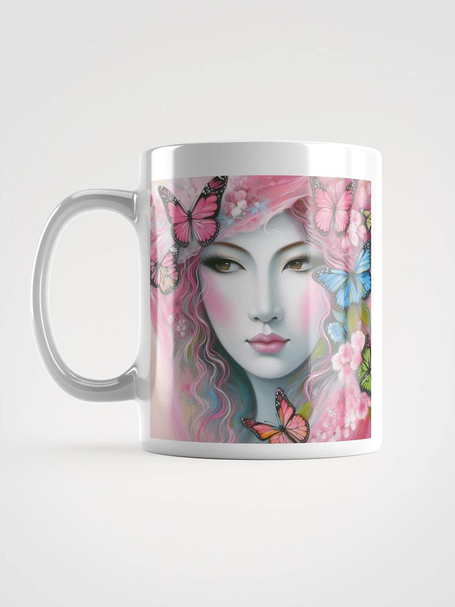 Woman With Pink Butterflies Mug product image (16)
