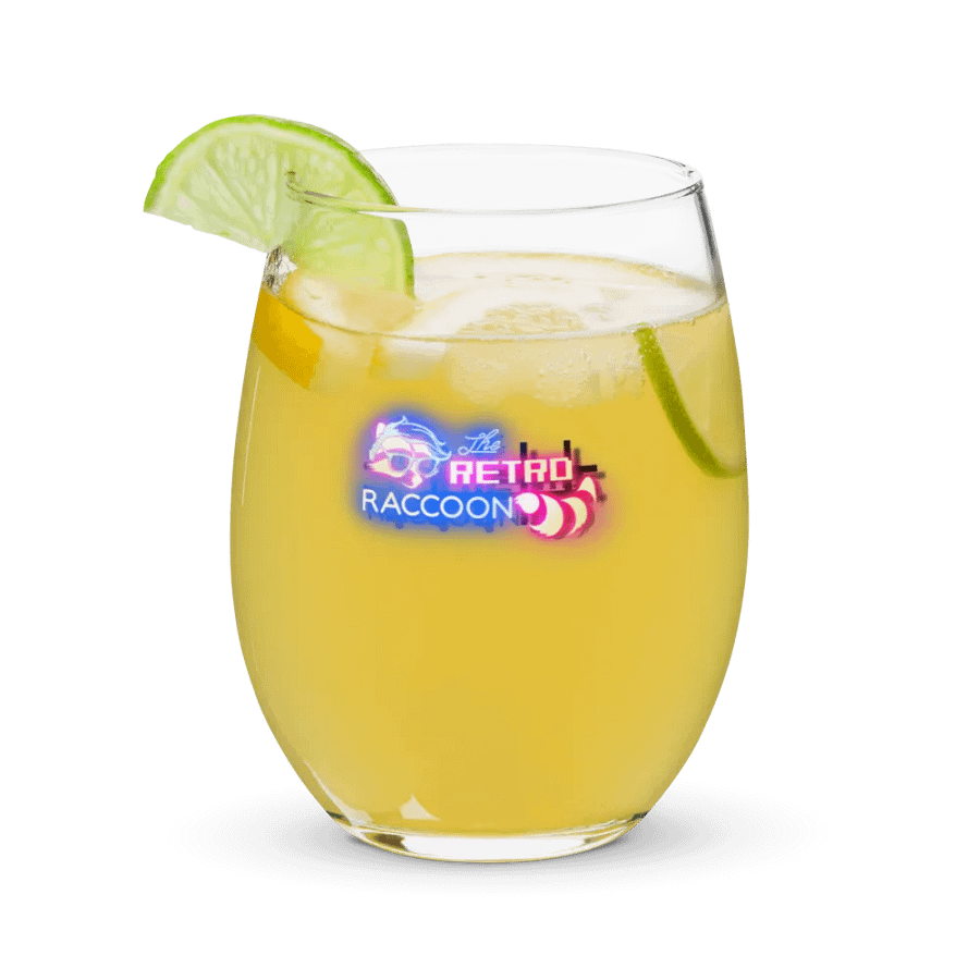 Retro Raccoon Stemless Wine Glass product image (5)