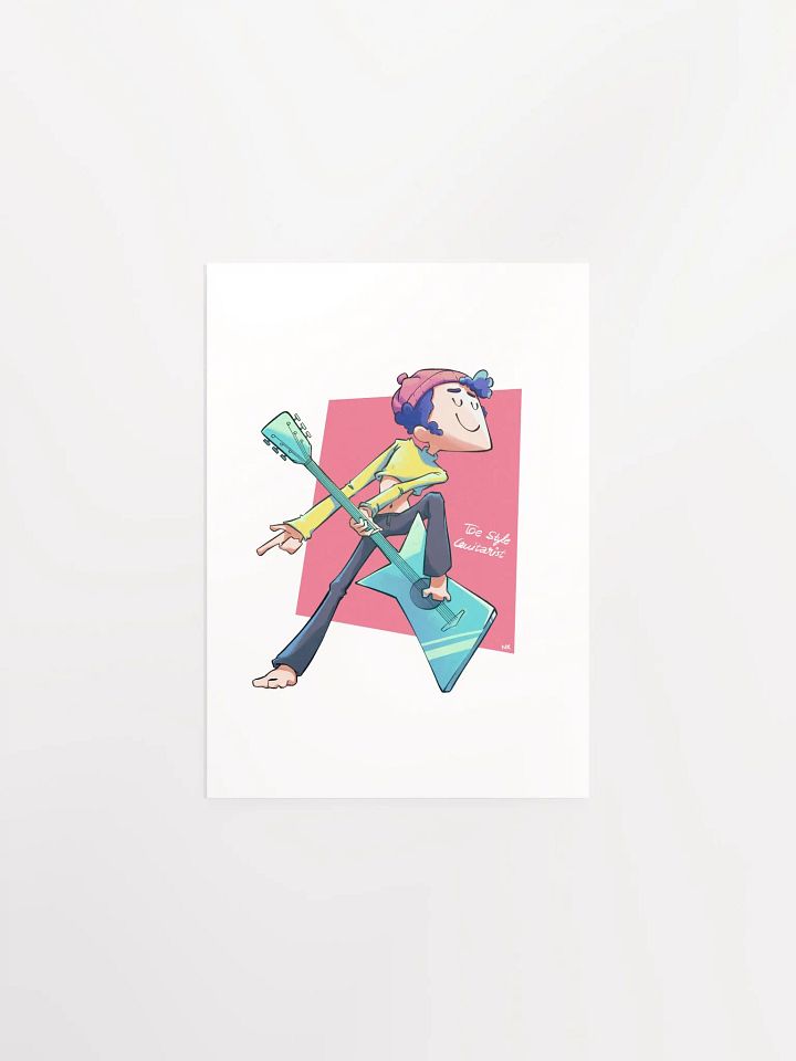 Toe Style Guitarist | Matte Paper Poster product image (1)