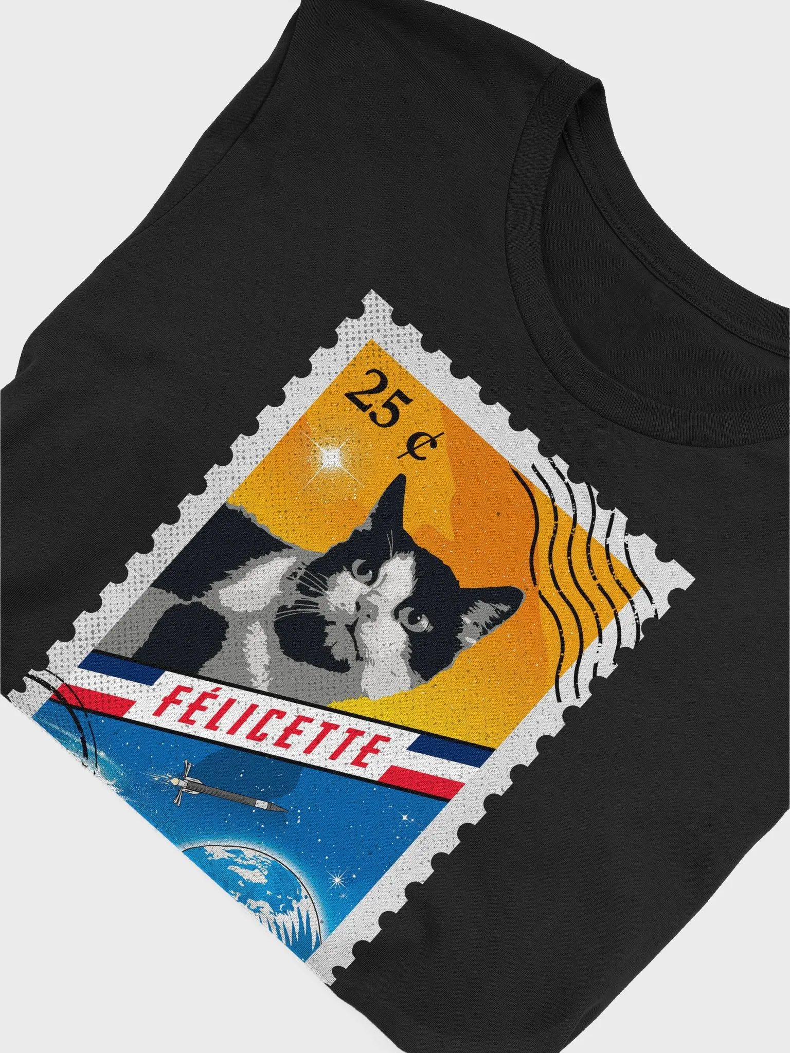 Felicette, First cat in space, France, 1963 — Unisex t-shirt, space t-shirt product image (2)