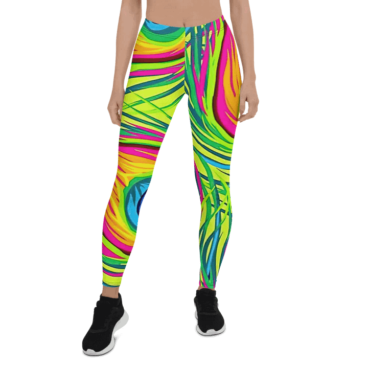 Peacock Feathers Fantasy Leggings product image (1)