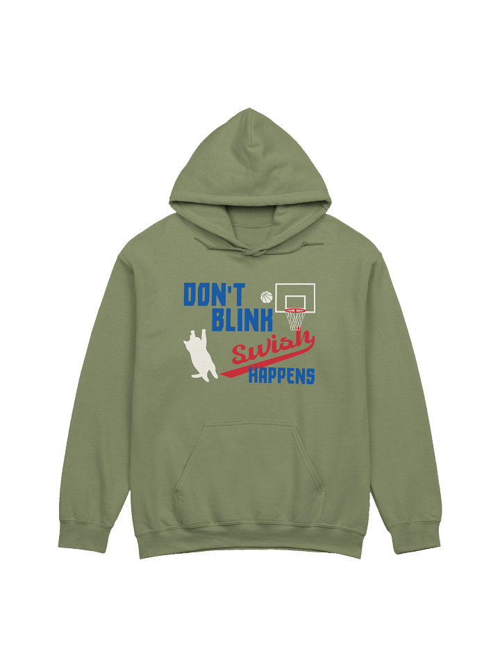 Basketball Cat (DON'T BLINK, Swish HAPPENS) - Unisex Adult Hoodie product image (1)