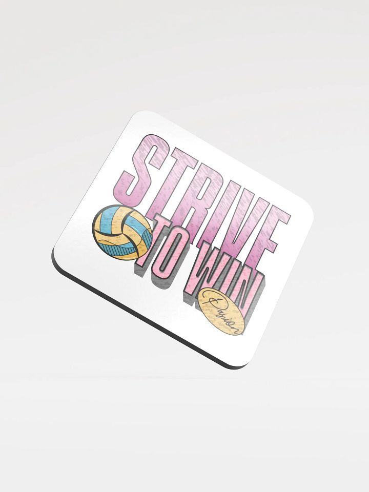 Strive To Win Passion Volleyball Cork Coaster Set product image (1)