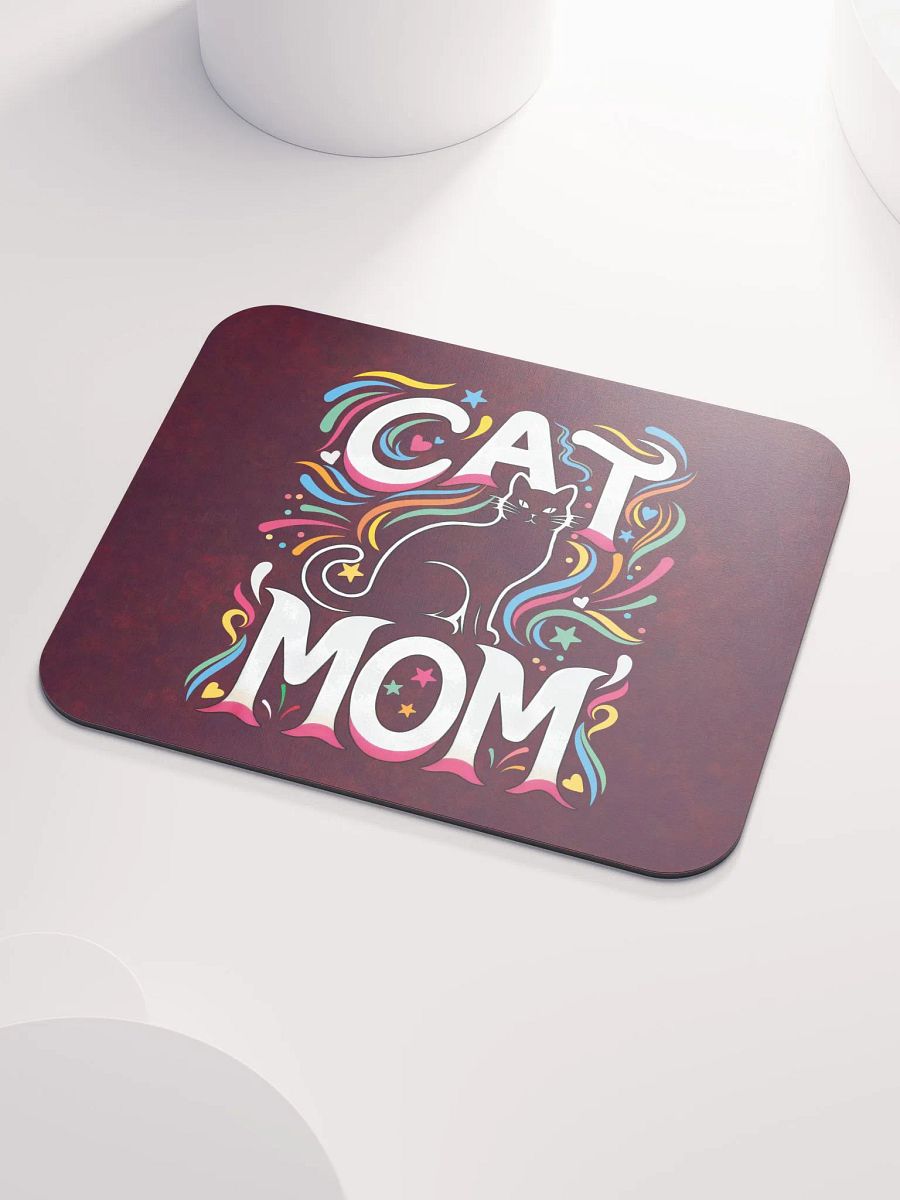 Cat Mom Vibes Mouse Pad product image (5)