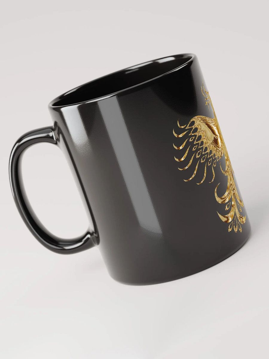 Black Glossy Coffee mug-Gold Phoenix Coffee Mug product image (3)