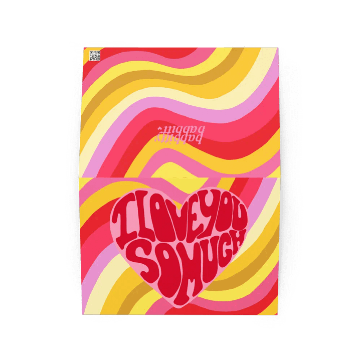 I Love You So Much retro landscape greeting card product image (2)