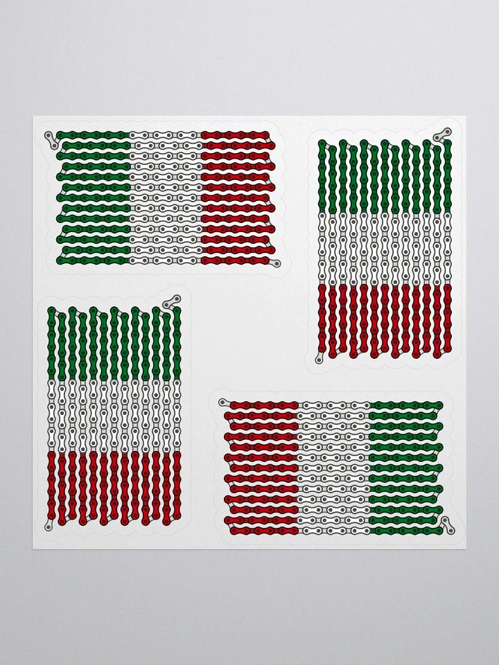 Italy Bike Chain Flag Sticker 4 Pack product image (1)