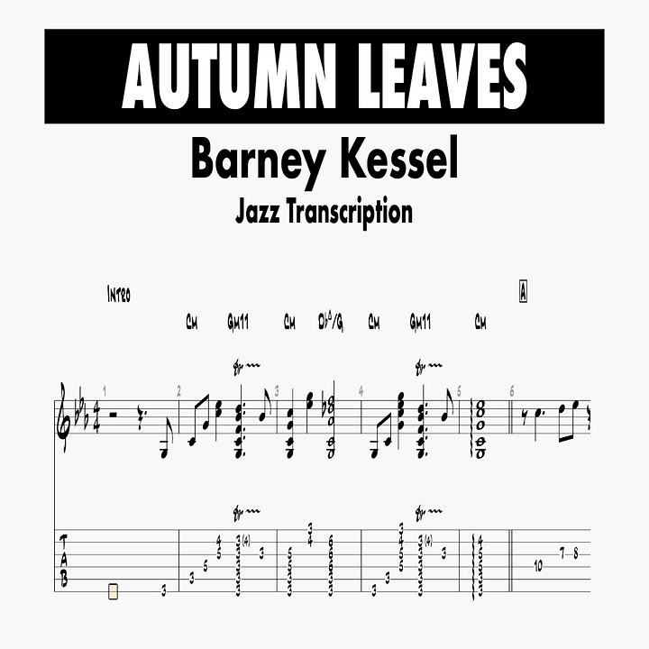 [Transcription GP] Autumn Leaves - Barney Kessel product image (1)