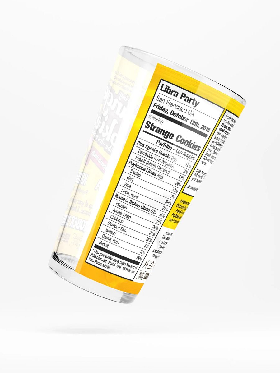 Libra 2018 Alternative Shaker Pint Glass product image (2)