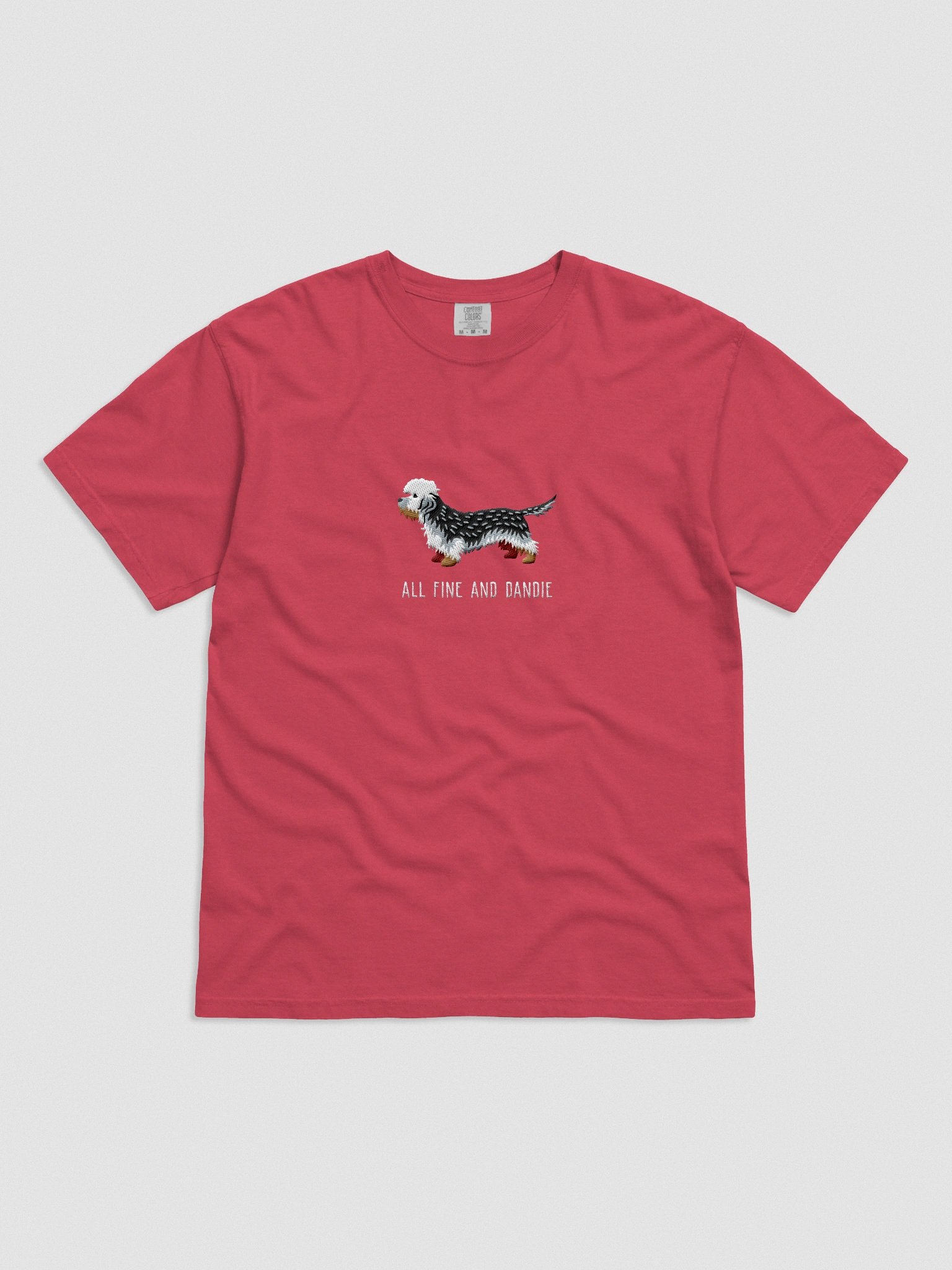 All Fine and Dandie T-Shirt(Embroidered) of a Dandie Dinmont Terrier(Pepper) product image (4)