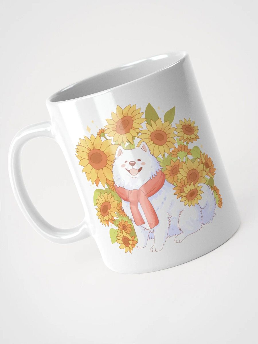 Sunflower Samoyed Pup Double Vision Mug product image (3)