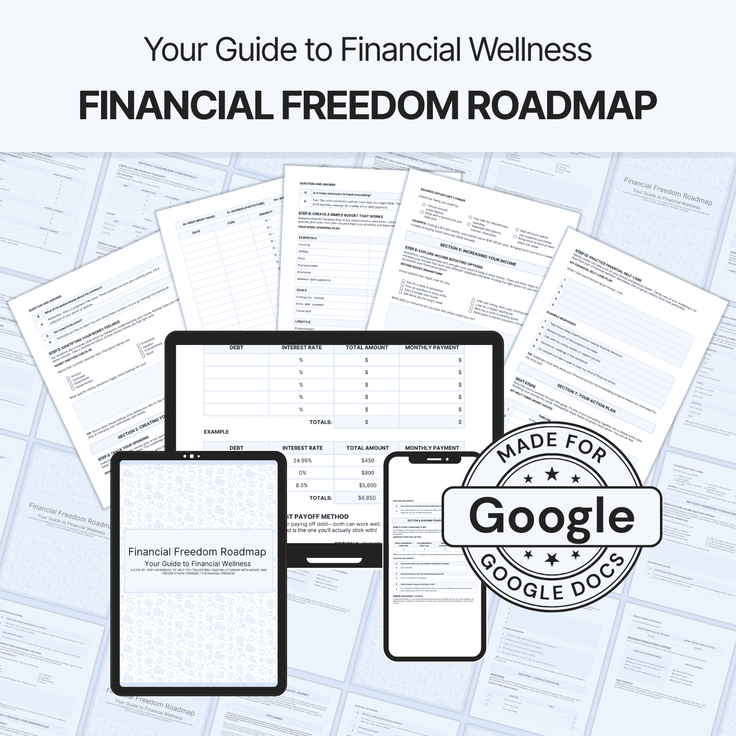 Financial Freedom Roadmap - Google Docs product image (10)