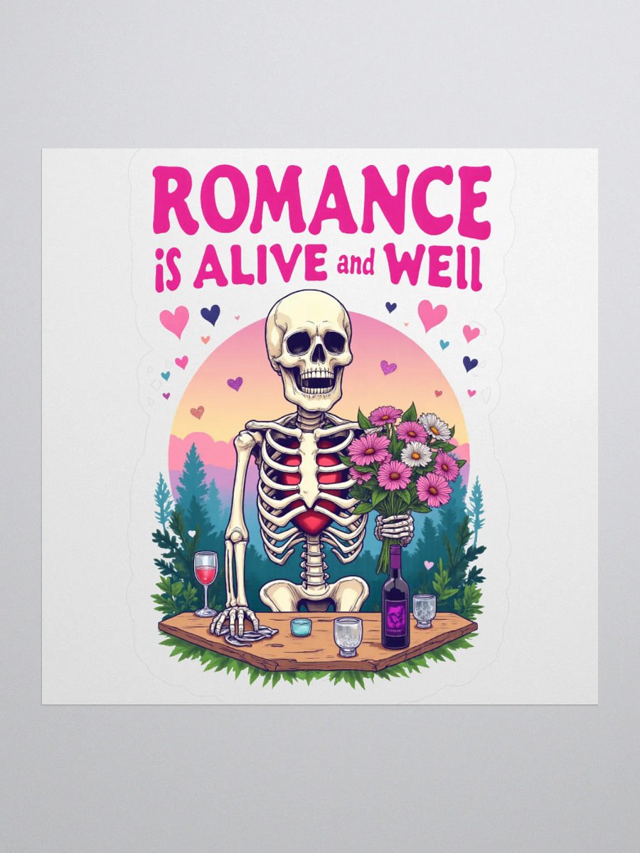 Romantic Skeleton Kiss Cut Stickers product image (2)